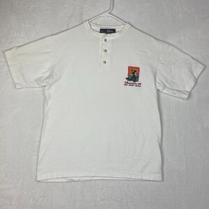 Vintage 90s Disney Marathon 96 T-shirt Adult S/M White Single Stitch Embroidered